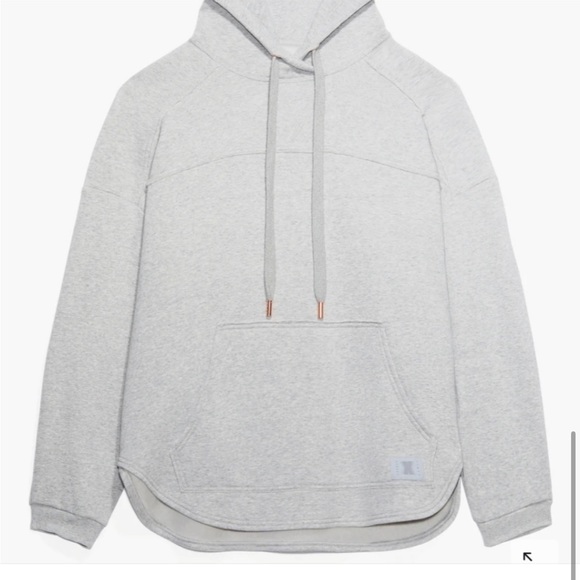 Savage X Fenty Platinum Grey Xssential Seamed Hoodie & Black Sky-Hi Leggings - Picture 4 of 14